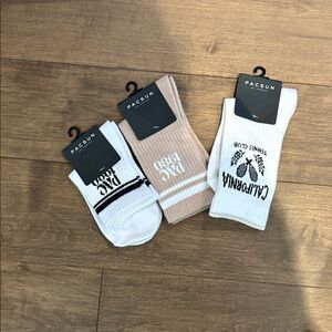 PacSun California Tennis Club White Socks